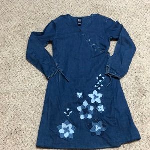 Girls Gap wrap bluejean dress